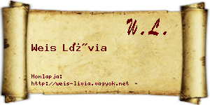 Weis Lívia névjegykártya
